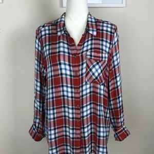 Eddie Bauer Rayon flannel Sz XL